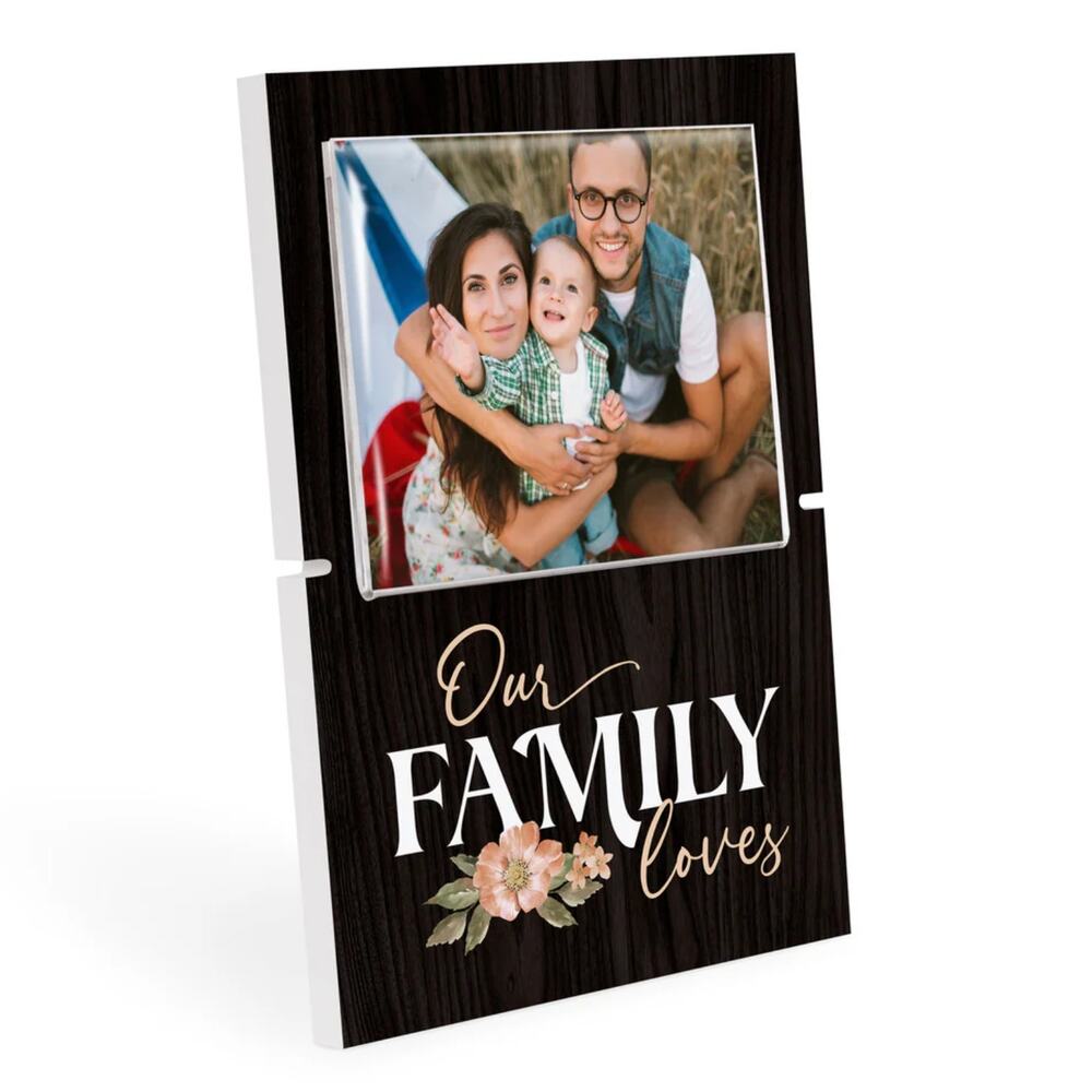 P Graham Dunn "Our Family Loves" Story Board Linkable Stand-Up Photo Frame New